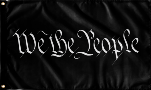 We The People Black 3'X5' Flag ROUGH TEX® 100D