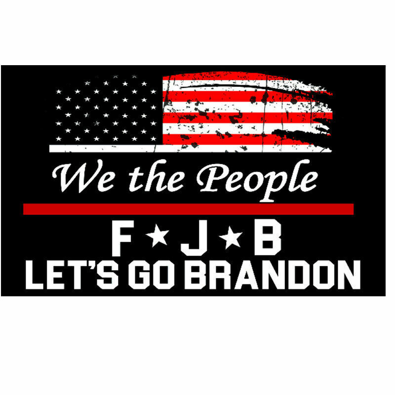 We the People FJB Let's Go Brandon USA Vintage Flag Black 3'x5' Flags Wholesale Pack of 12 (100D Rough Tex) TRUMP