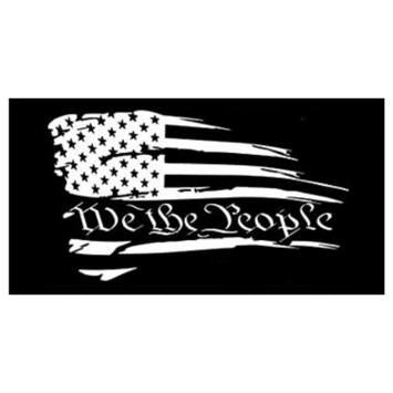 We The People USA Stylized Flag Bumper Sticker Made in America