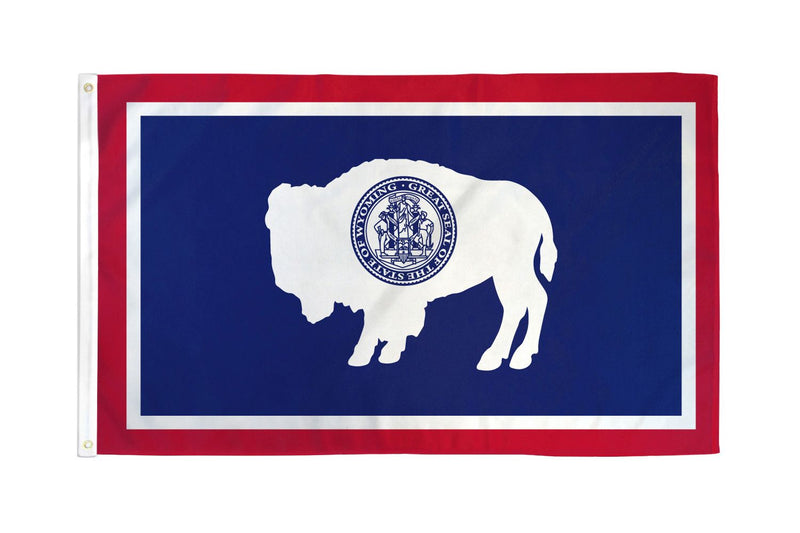 Wyoming 12"x18" State Flag (With Grommets) ROUGH TEX® 68D Nylon