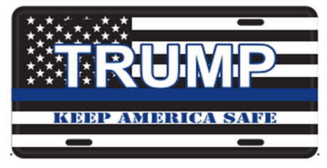 Trump Keep America Safe KAS Embossed License Plate